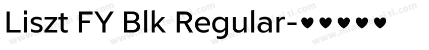 Liszt FY Blk Regular字体转换